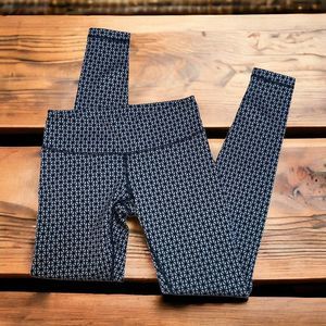 Lululemon 4 Wunder Under Black Geometric Print Leggings